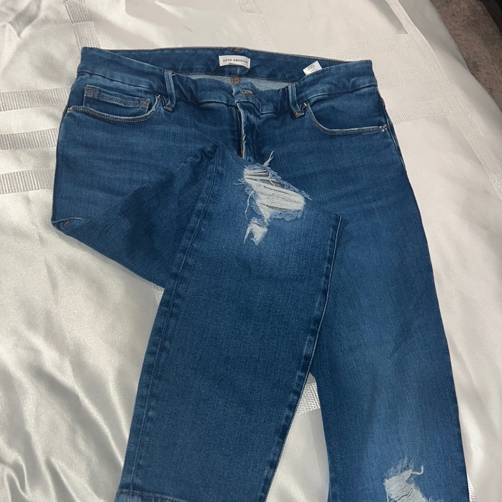 Good American high waist skinny jeans